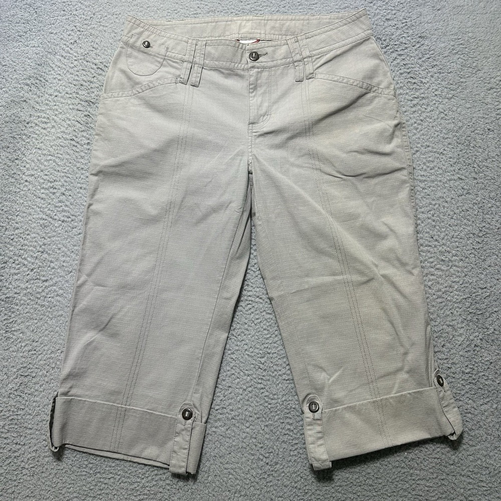 The North Face Women's Cuffed Hiking Crop Capri Ants Size 12 Gray Mountaineering